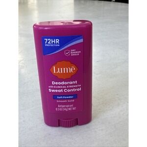 Lume Whole Body Deodorant SOFT POWDER - Smooth Solid Stick 72 Hour .5 oz Travel